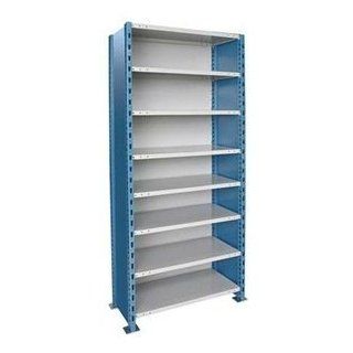 H Post High Capacity Shelving 8 Adjustable Shelves Starter Unit Closed Style Size: 48" W x 24" D x 123" H, Shelf Capacity: 900 lbs : Storage Cabinets : Office Products