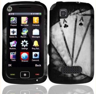 Black White Poker Ace Hard Cover Case for Motorola EX124G: Cell Phones & Accessories