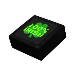 100% Irish Shamrock Trinket Box