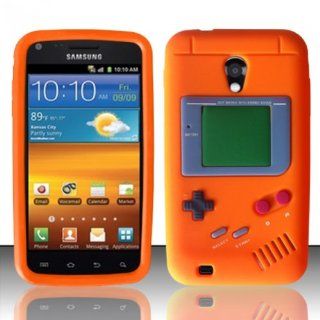 [ 123 Go ] For Samsung Epic Touch 4G D710 / Galaxy S2 (Sprint/Boost) Gameboy Silicon Skin Case   Orange SCGB Free Lucky String Wooden Money Bag Bracelet Jewelry: Cell Phones & Accessories