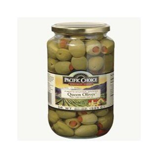 1 Gallon 140 150 Count Pimento Stuffed Queen Olives (03 0327) Category: Cherries, Olives and Food   Green Olives Produce