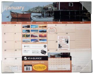 AT A GLANCE Visual Organizer Recycled Images of the Sea Desk Pad, 22 x 17 Inches, 2012 (DMD141 32) : Office Desk Pad Calendars : Office Products