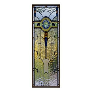 art deco stained glass window poster  8.99