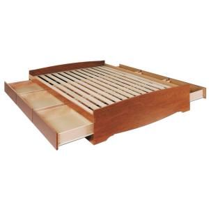Prepac Monterey Cherry Full and Double 6 Drawer Platform Storage Bed CBD 5600 3K