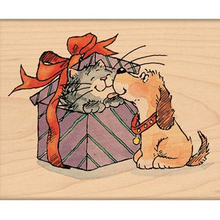 Penny Black Mounted Rubber Stamp 2.5"X3.25" Furry Present Penny Black Wood Stamps