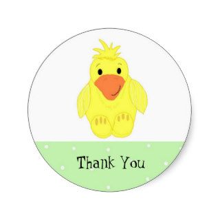 Little Yellow Duck Thank You Stickers