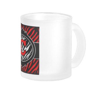 wicked red zebra initial letter C Coffee Mug