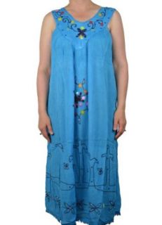 143Fashion Ladies Fashion Sleeveless Dress, Blue, Free Size at  Womens Clothing store
