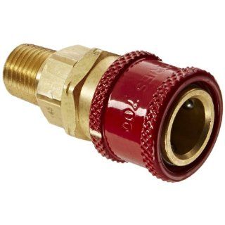 Eaton Hansen RD703SL143 Brass Quick Connect Pneumatic Fitting, Sleeve Lock Socket, 1/4" 18 NPTF Male, 1/4" Port Size, 1/4" Body, Fluorocarbon Seal: Quick Connect Hose Fittings: Industrial & Scientific