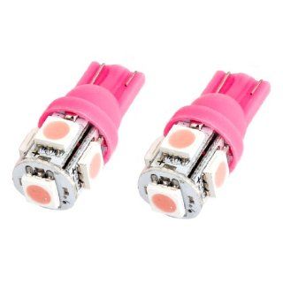 2 Pcs T10 194 168 W5W Pink 5050 5 SMD LED Tail Light Bulbs 12V for Car: Automotive