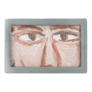 Man with a scar on his face (Neo Expressionism) Belt Buckle