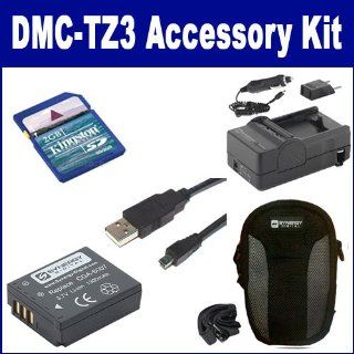 Panasonic Lumix DMC TZ3 Digital Camera Accessory Kit includes: USB8PIN USB Cable, KSD2GB Memory Card, SDCGAS007 Battery, SDM 177 Charger, SDC 22 Case : Camera & Photo