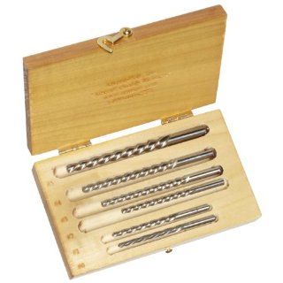 Alvord Polk 155 S 09 High Speed Steel Taper Pin Reamer Set, Left Hand Helical Flute, Uncoated Finish, 5 Piece, #0   #5 Taper Pin Sizes in Wood Case: Industrial & Scientific