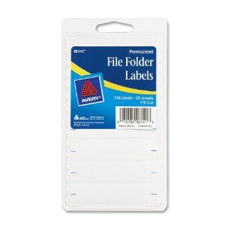 Avery File Folder Labels, 2.75 x 0.625 Inches, White, Pack of 156 (6141) : All Purpose Labels : Office Products