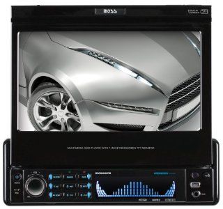Boss Audio Systems BVI9997B In Dash Single Din DVD/ CD AM/FM Receiver with 7 Inch TFT Monitor (Black)  Vehicle Dvd Players 