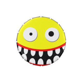funny crazy cartoon face smiley jelly belly tins