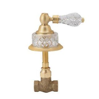 Phylrich 2PV181ATO004 004 Satin Brass Bathroom Faucets Volume Control & Diverter Trim Only W/Cut Crystal Handle   Bathtub And Shower Diverter Valves  