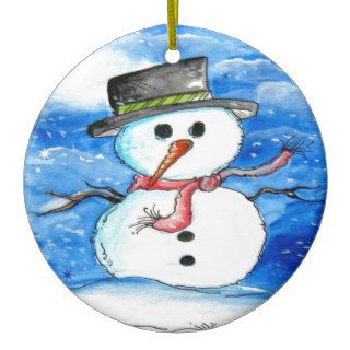 Mr Snowman Design Ornament