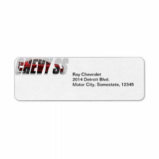 2014 Chevy SS Custom Return Address Label