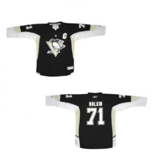 NHL Pittsburgh Penguins Malkin #71 Boys Hockey Jersey L XL Black & Yellow: Clothing