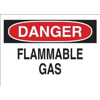 Brady 43237 Aluminum Chemical & Hazardous Materials Sign, 7" X 10", Legend "Flammable Gas": Industrial Warning Signs: Industrial & Scientific