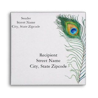 Peacock Wedding Invitation Envelope