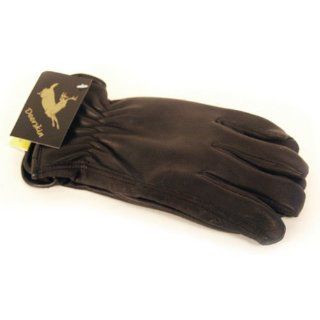Napa Deerskin Leather Driver Lined Gloves (Black, Medium): Automotive