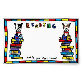 Todd Parr   Book Giving Day bookplate Rectangular Sticker