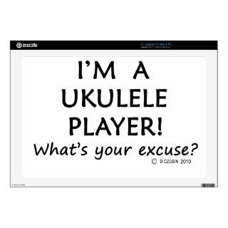 Ukulele Player Excuse Decals For 17" Laptops