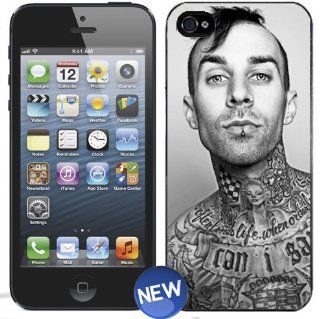BLINK 182 TRAVIS BARKER Black and White iPhone 5 Plastic Hard Phone Cover Case: Everything Else
