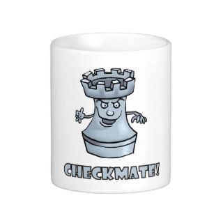 Funny rook chess piece (cartoon) checkmate coffee mug