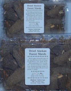 Midnight sun wild Alaskan dried morel mushrooms. NO stems. NO pieces. Sun dried. Morchella species. (8 oz) : Grocery & Gourmet Food