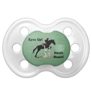 Eyes Up Heels Down Horse Jumper Baby Pacifier