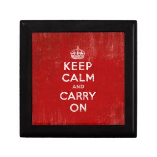 Keep Calm and Carry On Jewelry/Trinket Box