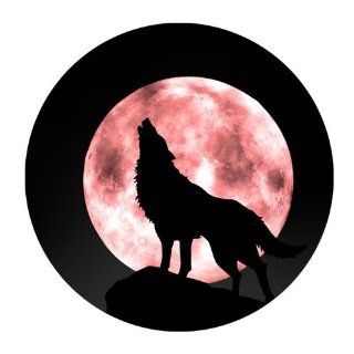 Custom Wolves Mouse Pad Standard Round Mousepad WP 221 : Office Products
