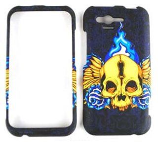 ACCESSORY HARD TEXTURED CASE COVER FOR HTC RHYME 6330 3D SKULL WINGS BLACK: Cell Phones & Accessories