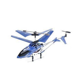 Extra Mini Long Distance Blue Infrared Radio Remote Control Toy Helicopter: Toys & Games