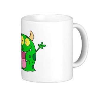 Monster Funny Comic Drawing Cartoon Cute Happy Coffee Mugs