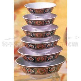Thunder Group 12 Pack Peacock Collection Rimless Bowl, 8 3/4 Inch Diameter, Red: Serving Bowls: Kitchen & Dining