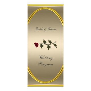 Formal Wedding Program Long Custom Invites