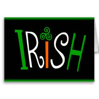 Irish With Triskelion Celtic Symbol And Background Card