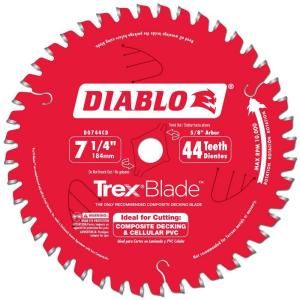 Diablo Trex 7 1/4 in. x 44 Tooth Composite Decking Circular Saw Blade D0744CD