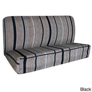 Saddle Back Striped Universal 2 piece Bench Seat Cover Set Car Seat Covers