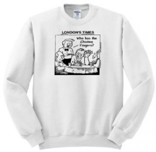 Londons Times Funny Food Coffee other Digestibles   Chicken Fingers   Sweatshirts: Clothing