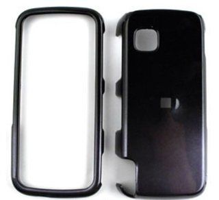 ACCESSORY HARD GLOSSY CASE COVER FOR NOKIA NURON 5230 TWO TONES BLACK GRAY Cell Phones & Accessories