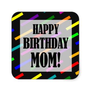 Happy Birthday For Mom Square Sticker