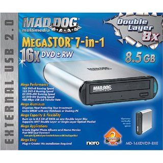 Mad Dog Multimedia MegaSTOR 7 in 1 16X/8X Double Layer DVD+ R/+ RW MD 16XDVD9 8XE Computers & Accessories