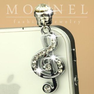 ip262 Cute Music Note Anti Dust Plug Cover Charm for iPhone 3.5mm Cell Phone: Cell Phones & Accessories