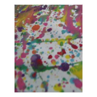Whimsical Colorful Child Art Paint Splatter Full Color Flyer