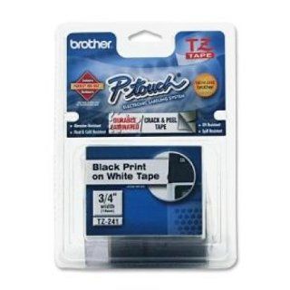 BROTHER TZ Lettering Label Tape 0.75" Width x 26.20 ft Length   1 Each   White / TZE 241 /: Computers & Accessories